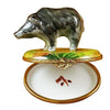 Wild Boar Pig limoges box Porcelain Limoges French Trinket Box