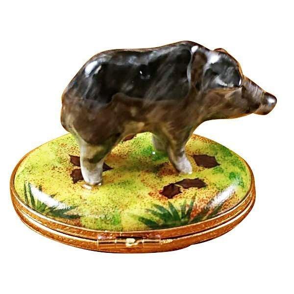 Wild Boar Pig limoges box Porcelain Limoges French Trinket Box