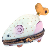 Wind-Up Mouse: Pink Porcelain Limoges baby gifts rabbits French Trinket Box