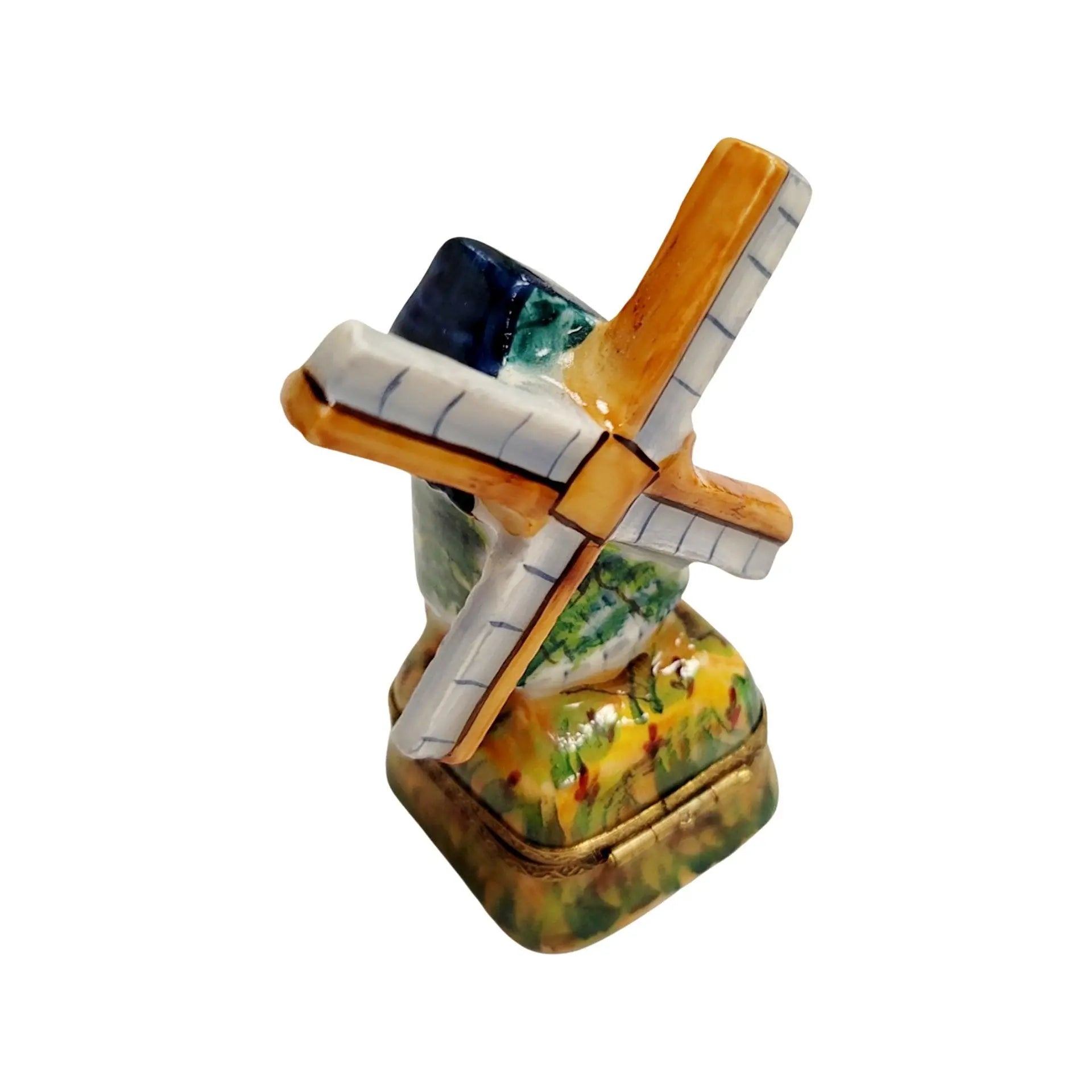 Windmill Delight Porcelain Treasure Porcelain Limoges Beach Ocean World Travel French Trinket Box