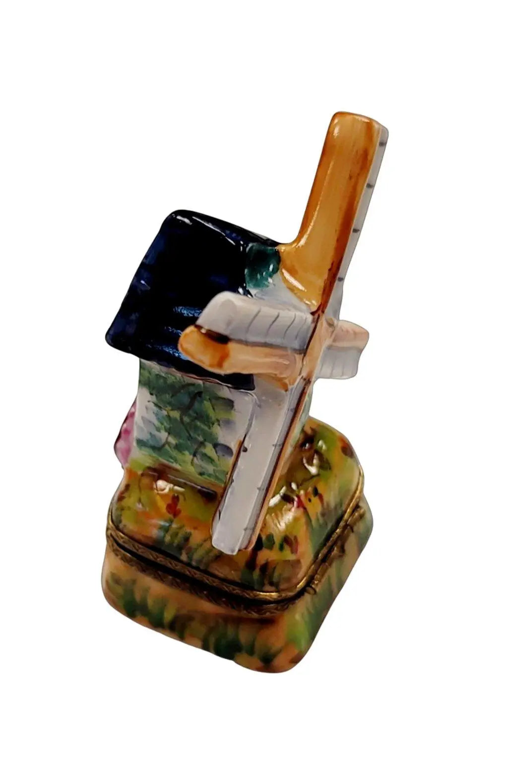 Windmill Delight Porcelain Treasure Porcelain Limoges Beach Ocean World Travel French Trinket Box