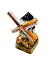 Windmill Delight Porcelain Treasure Porcelain Limoges Beach Ocean World Travel French Trinket Box