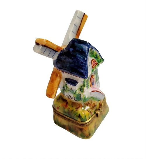 Windmill Delight Porcelain Treasure Porcelain Limoges Beach Ocean World Travel French Trinket Box