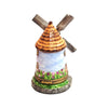 Windmill With Tulip Elegance Porcelain Limoges garden travel LIMOGES BOXES French Trinket Box