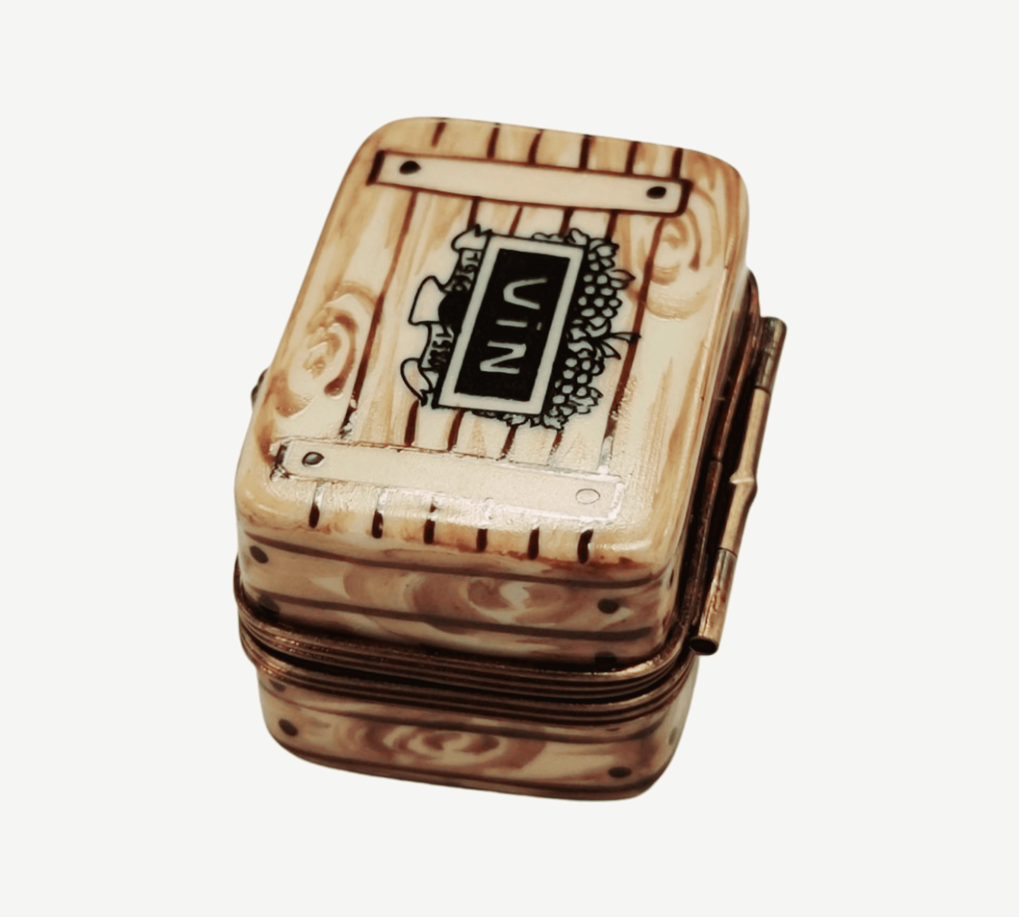 Wine Box Limoges Treasure Porcelain Limoges wine French Trinket Box