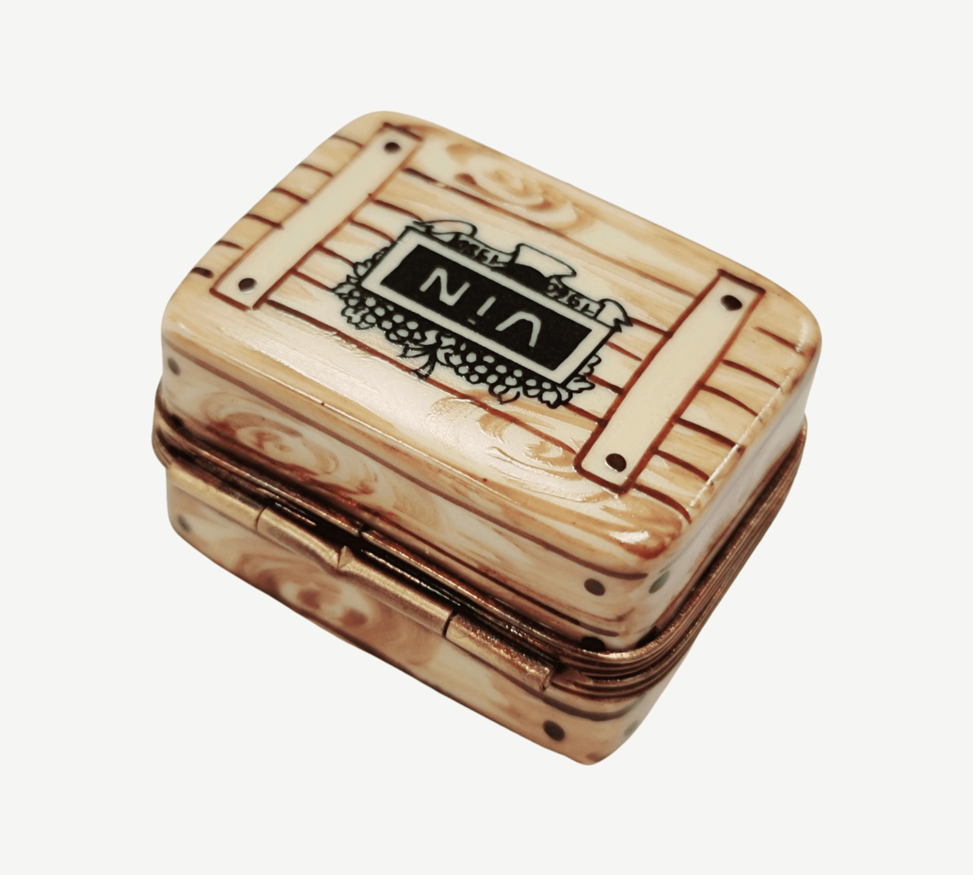 Wine Box Limoges Treasure Porcelain Limoges wine French Trinket Box