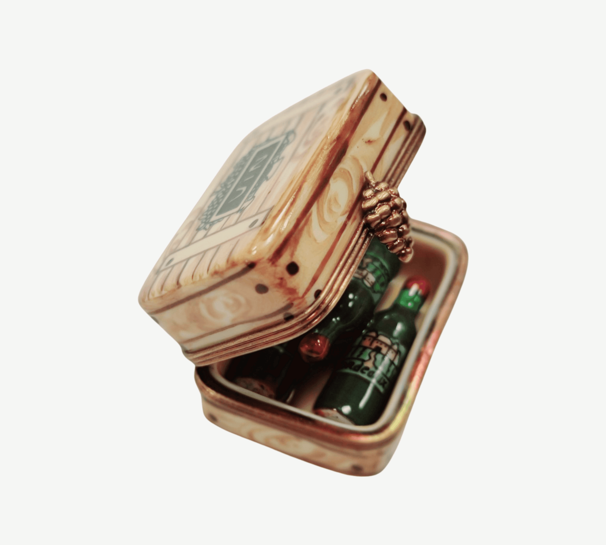 Wine Box Limoges Treasure Porcelain Limoges wine French Trinket Box