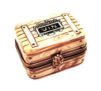 Wine Box Limoges Treasure Porcelain Limoges wine French Trinket Box