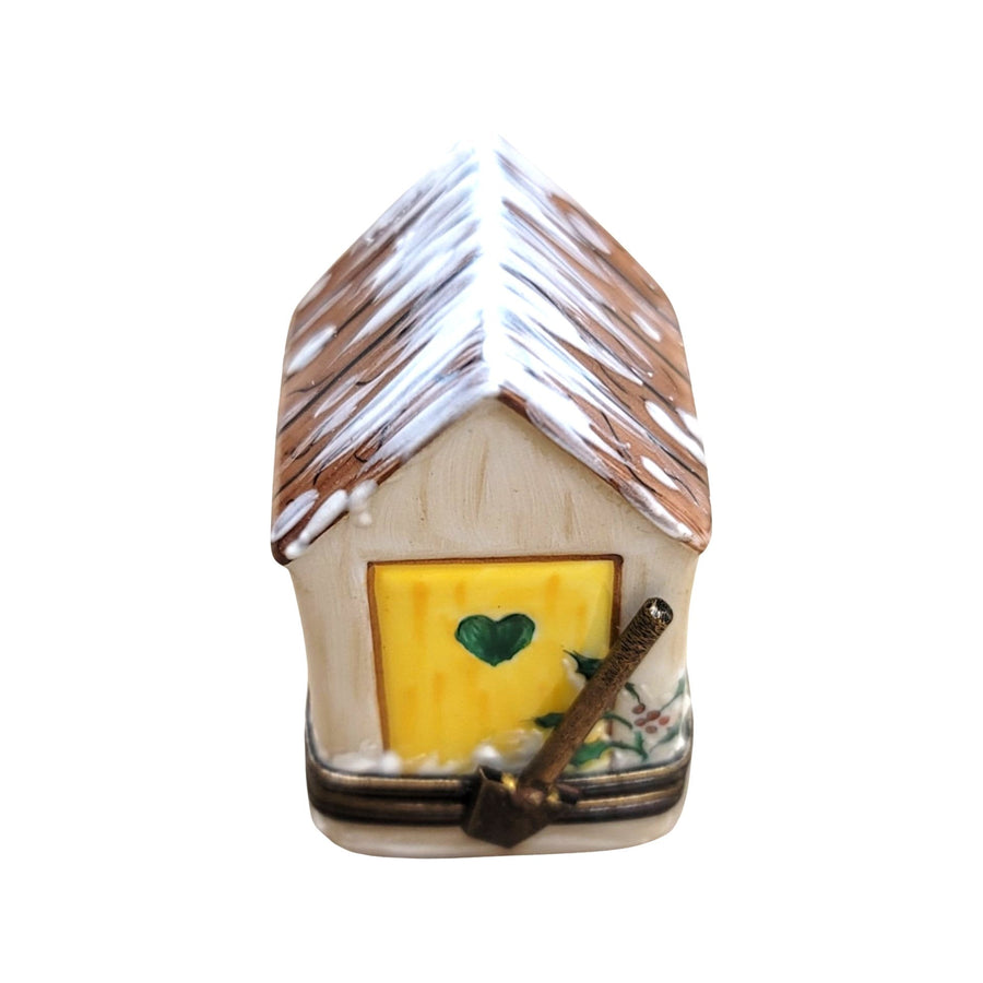 Winter Garden Shed Elegance Porcelain Limoges xmas winter Home French Trinket Box