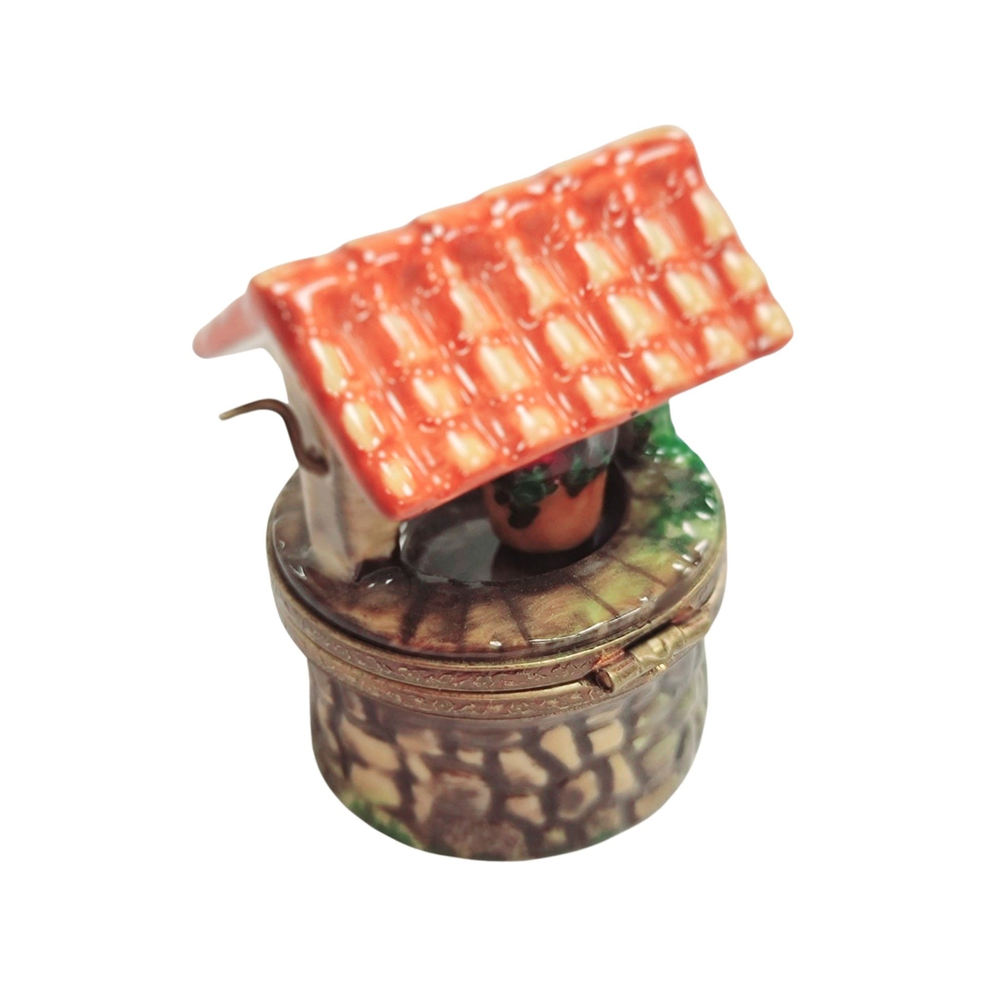 Wishing Well Porcelain Treasure Porcelain Limoges garden home French Trinket Box