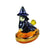 Witch Riding Broom Porcelain Limoges Halloween French Trinket Box