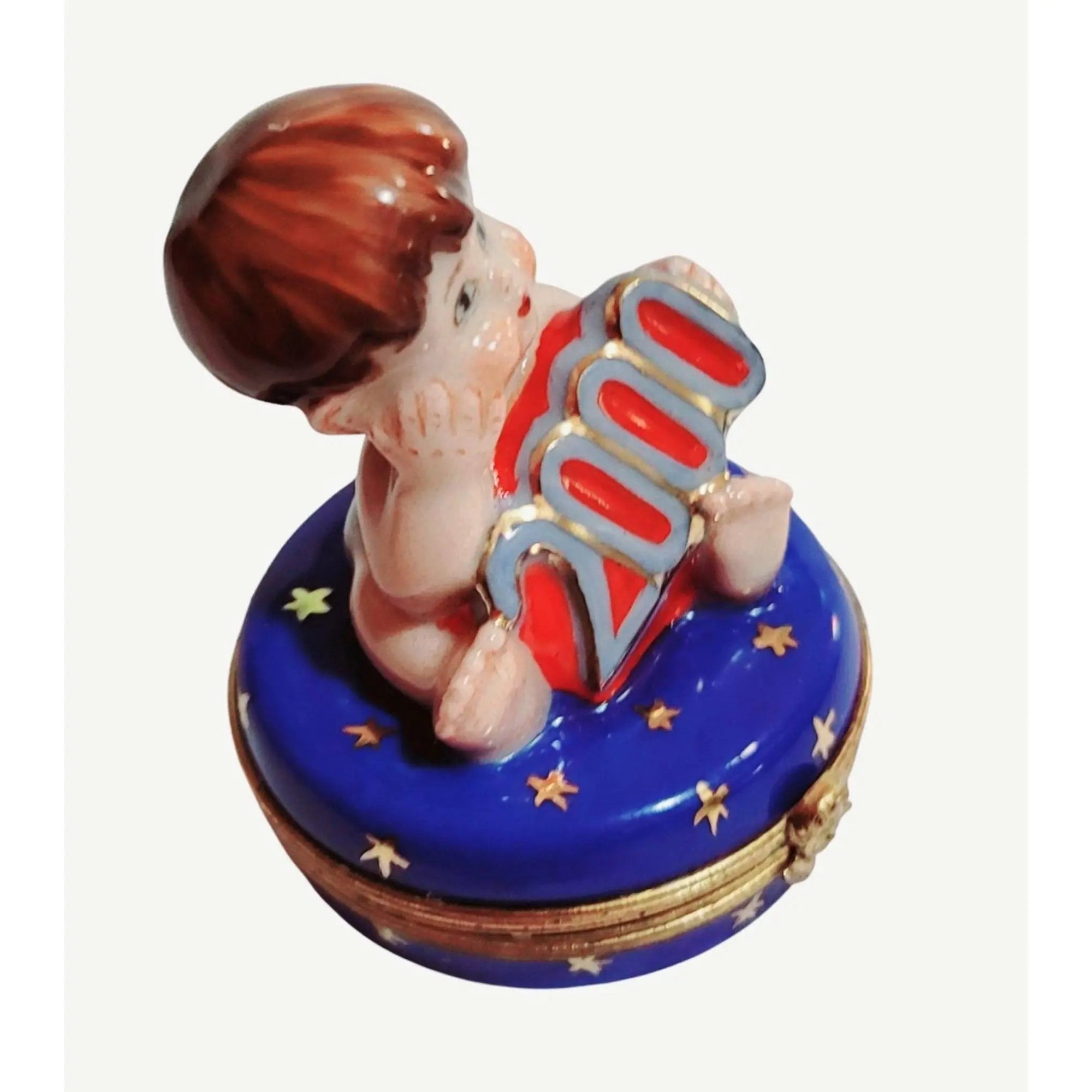 Year 2000 Baby Boy Keepsake Porcelain Limoges baby maternity limoges boxes French Trinket Box