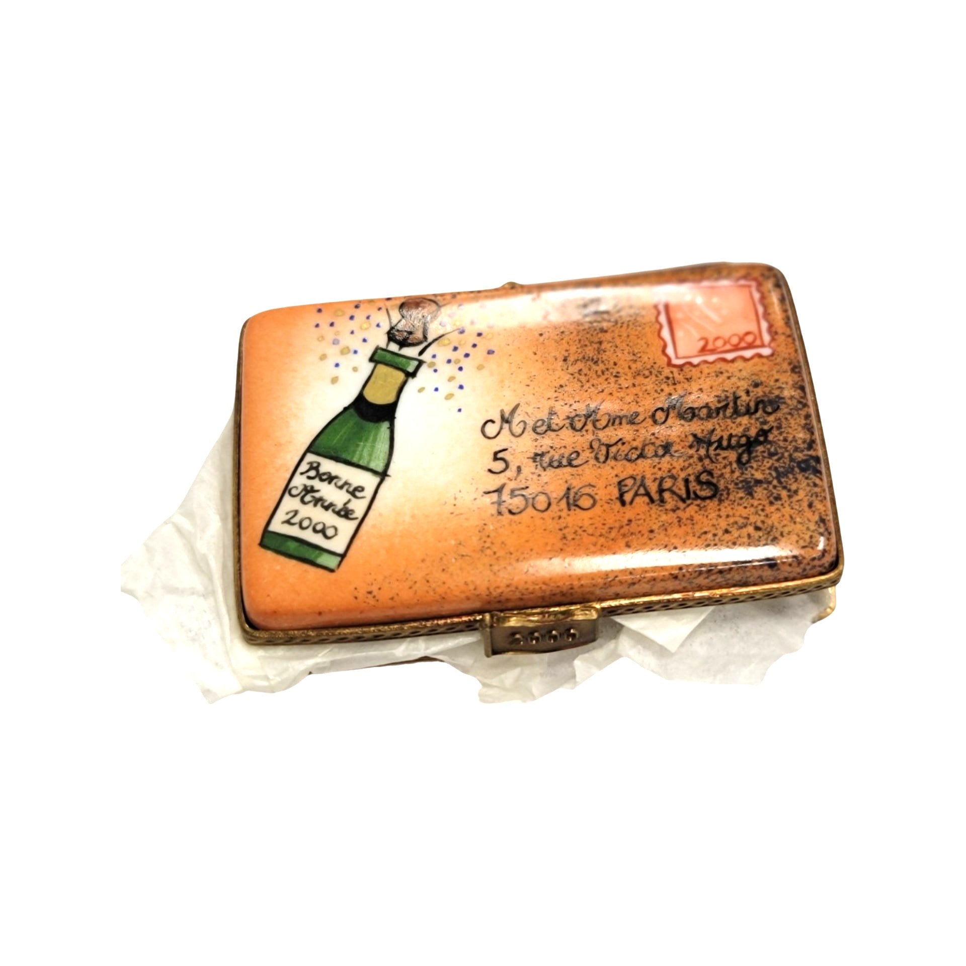 Year 2000 Paris Limoges Box Porcelain Limoges special France French Trinket Box