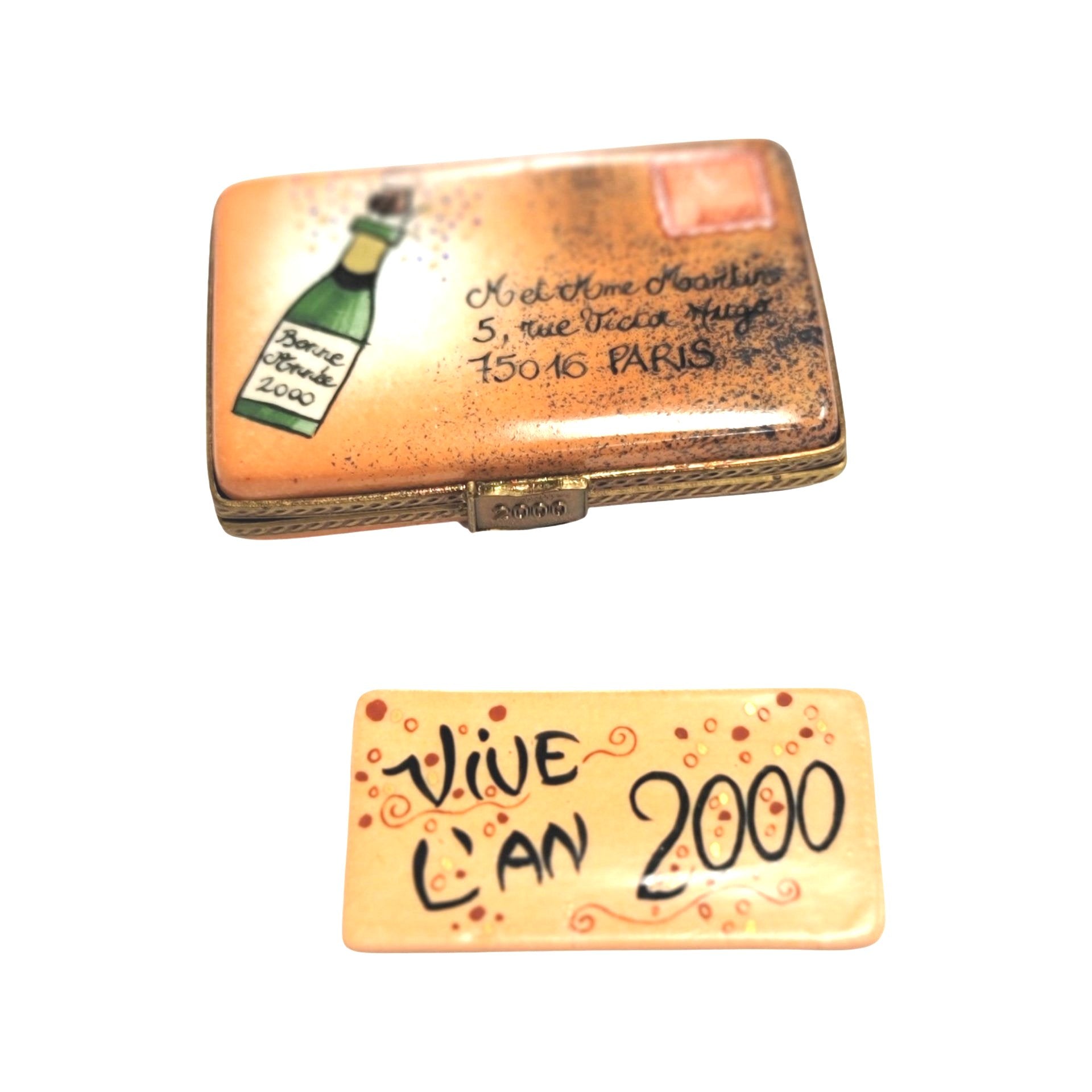 Year 2000 Paris Limoges Box Porcelain Limoges special France French Trinket Box