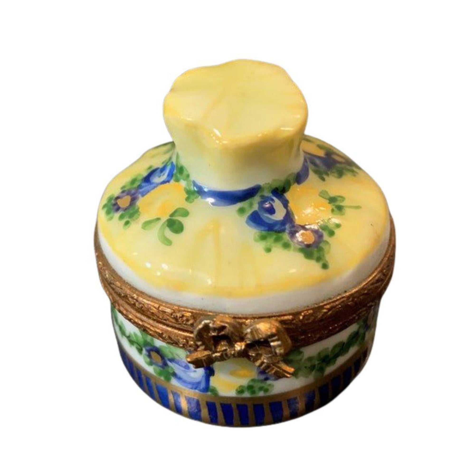 Yellow Bouquet Flower Box Porcelain Limoges Limoges Boxes garden French Trinket Box