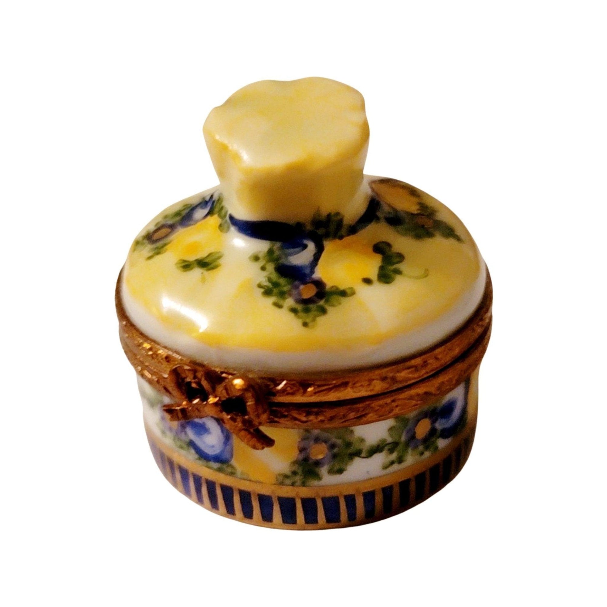 Yellow Bouquet Flower Box Porcelain Limoges Limoges Boxes garden French Trinket Box