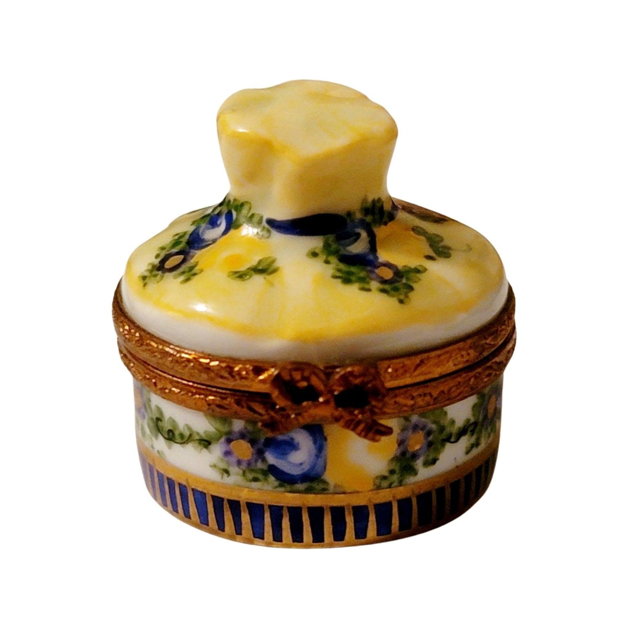 Yellow Bouquet Flower Box Porcelain Limoges Limoges Boxes garden French Trinket Box
