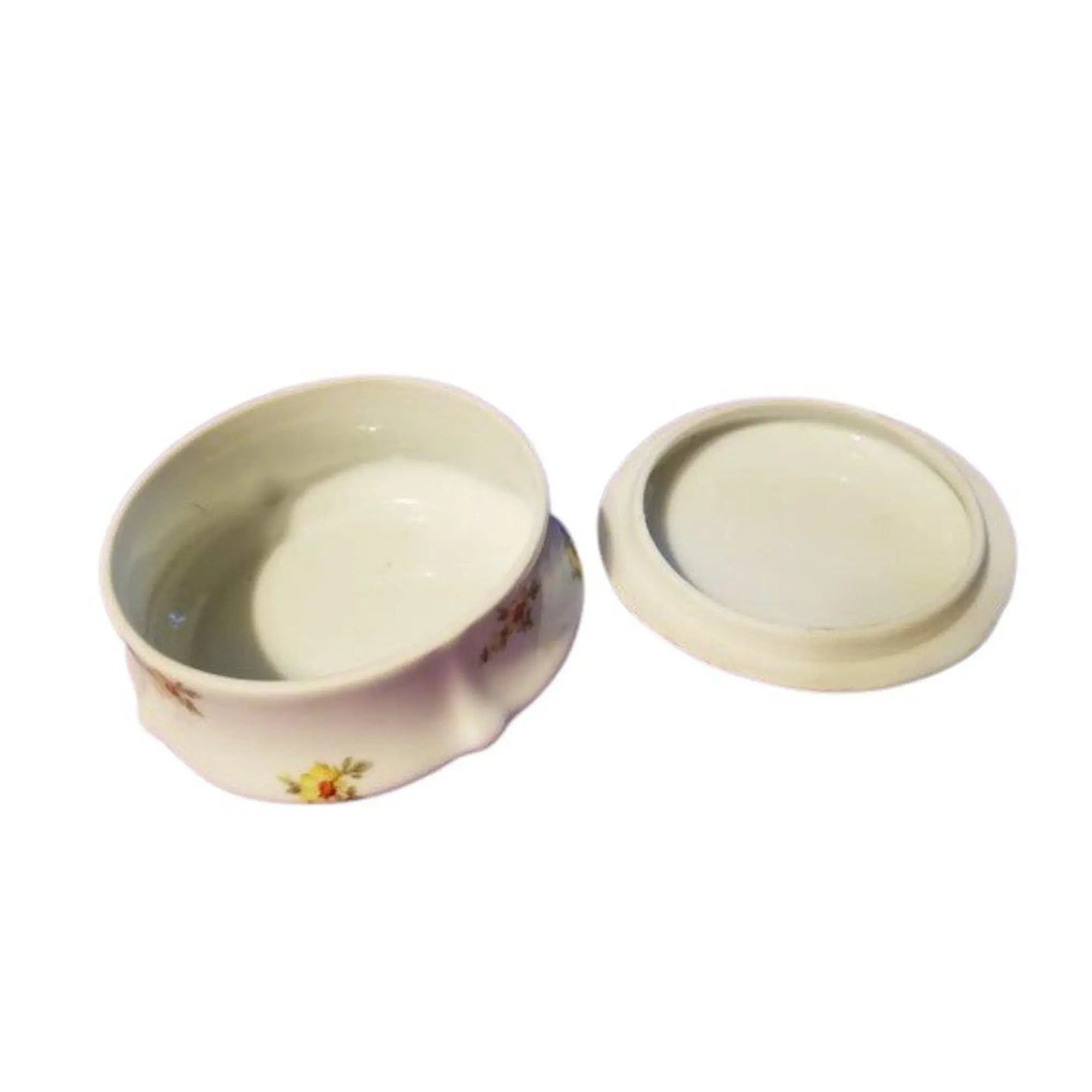 Yellow Flowers Trinket Box Porcelain Limoges French Trinket Box