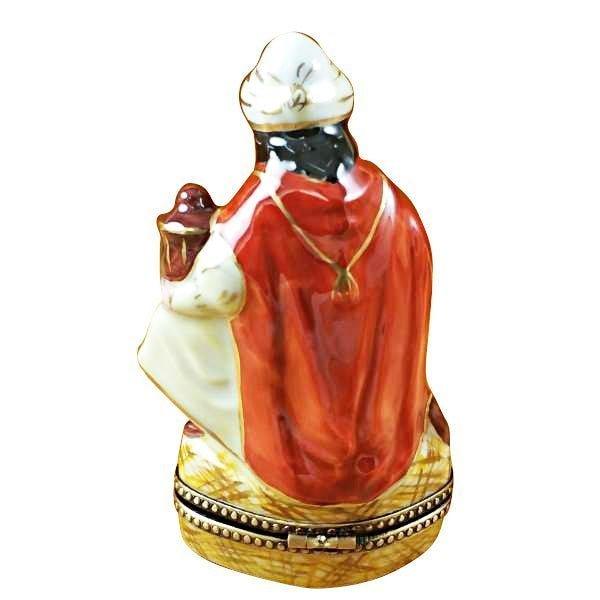 Yellow King Wiseman Limoges Box Porcelain Limoges nativity French Trinket Box