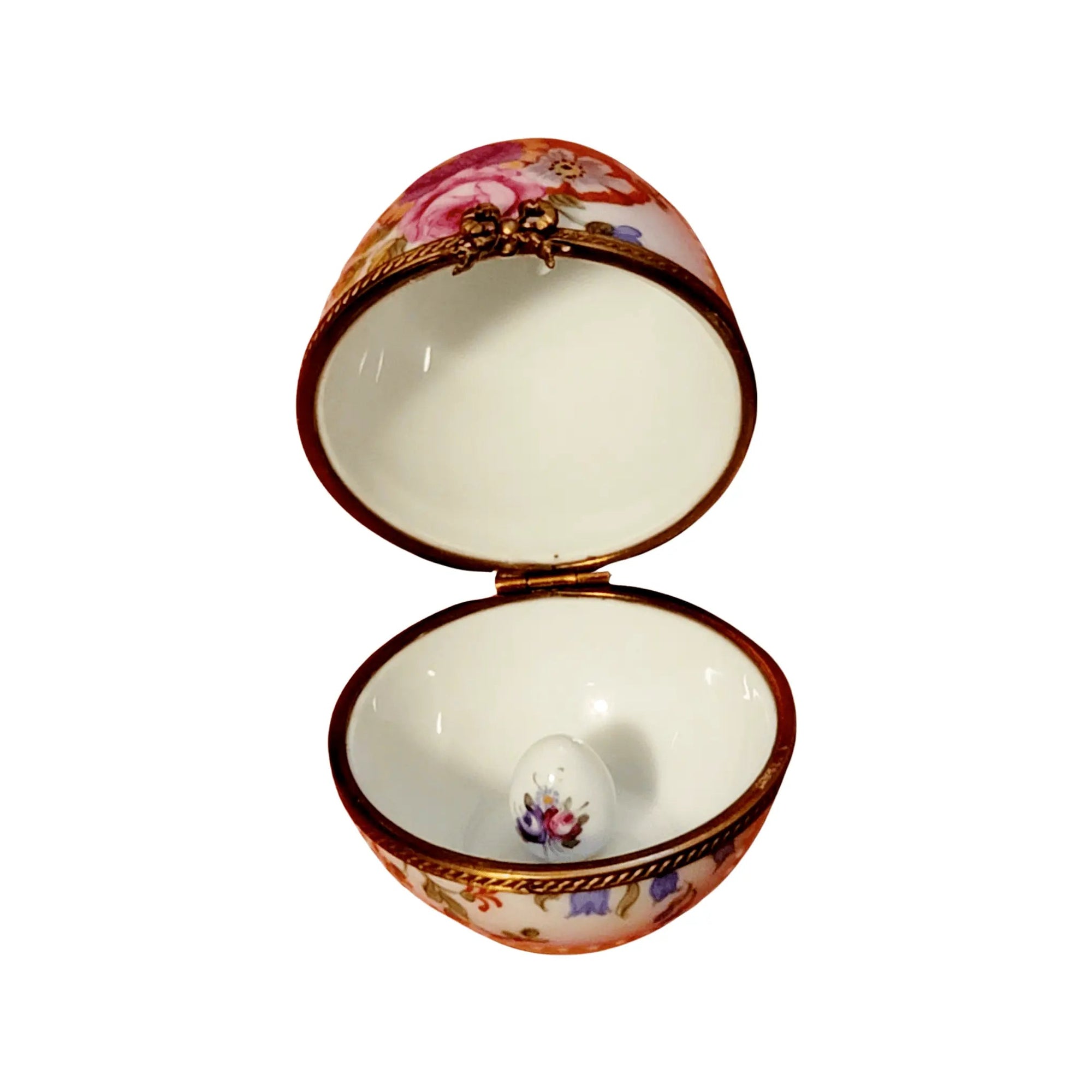 Yellow Rose Enchantment Egg Porcelain Limoges Egg Limoges Boxes traditional French Trinket Box