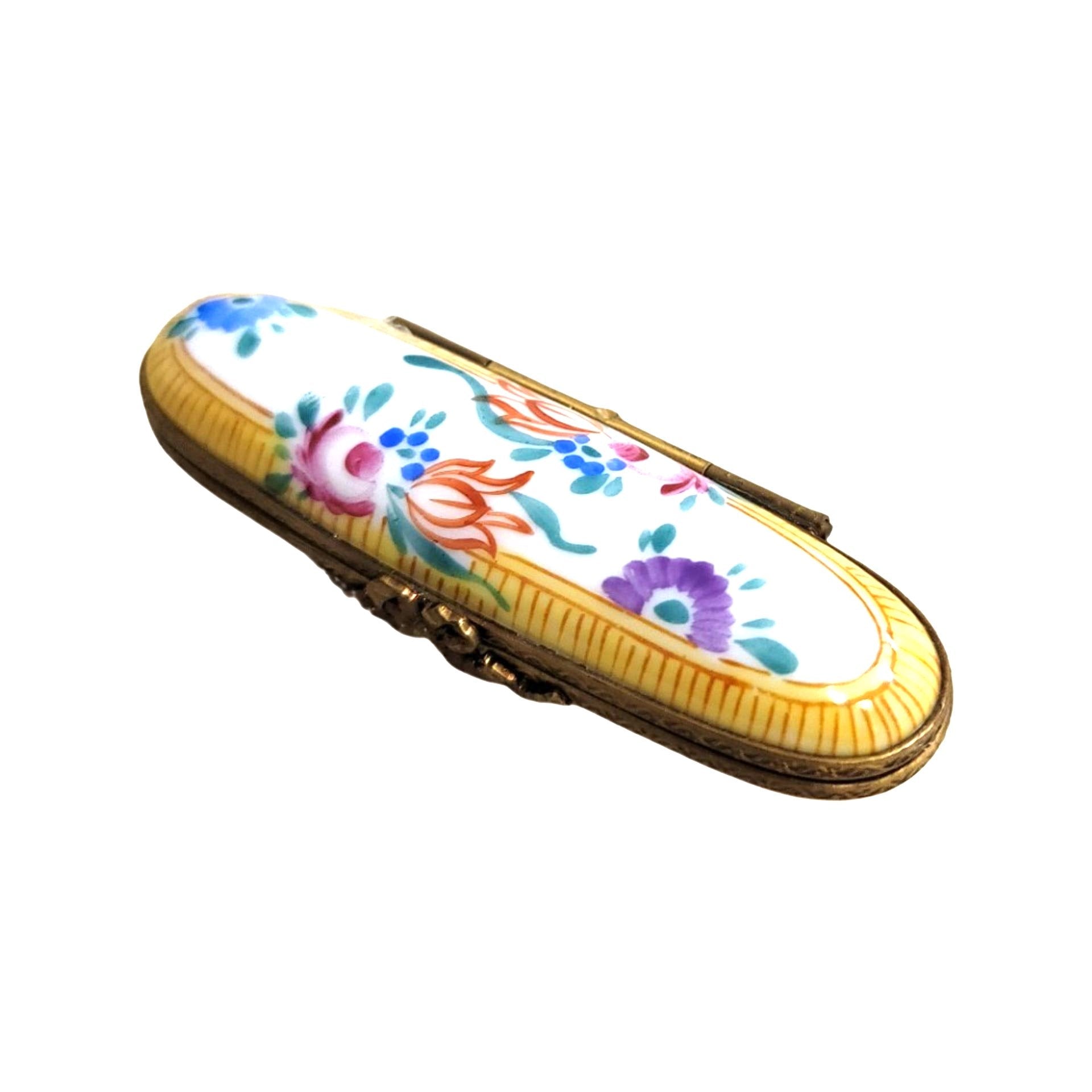 Yellow Roses Luxury Trinket Box Porcelain Limoges Traditional Home French Trinket Box