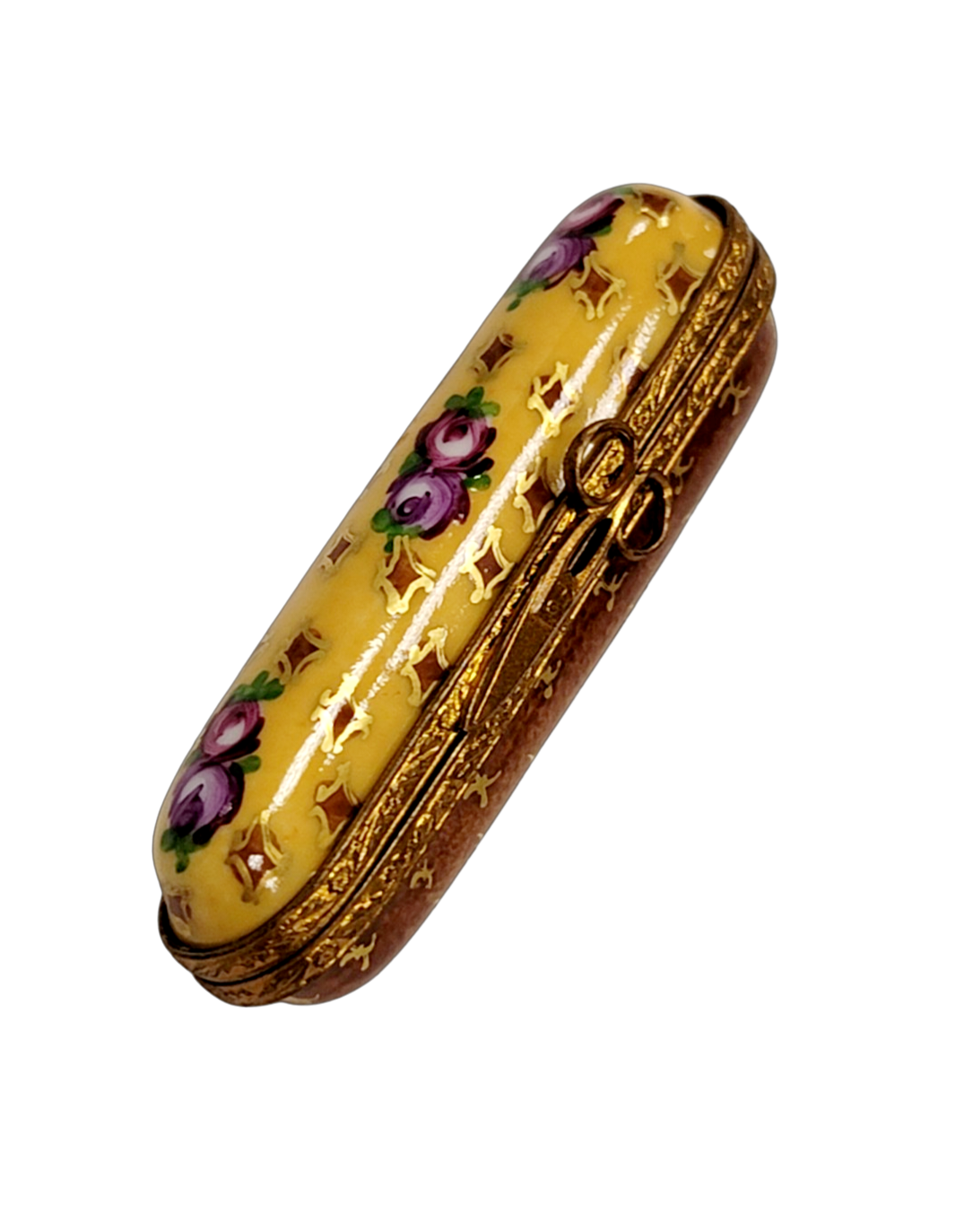 Yellow Roses Porcelain Treasure Porcelain Limoges Traditional Home French Trinket Box