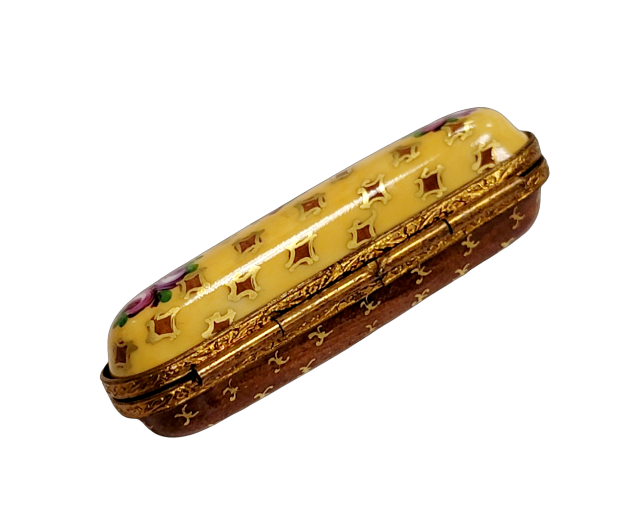 Yellow Roses Porcelain Treasure Porcelain Limoges Traditional Home French Trinket Box