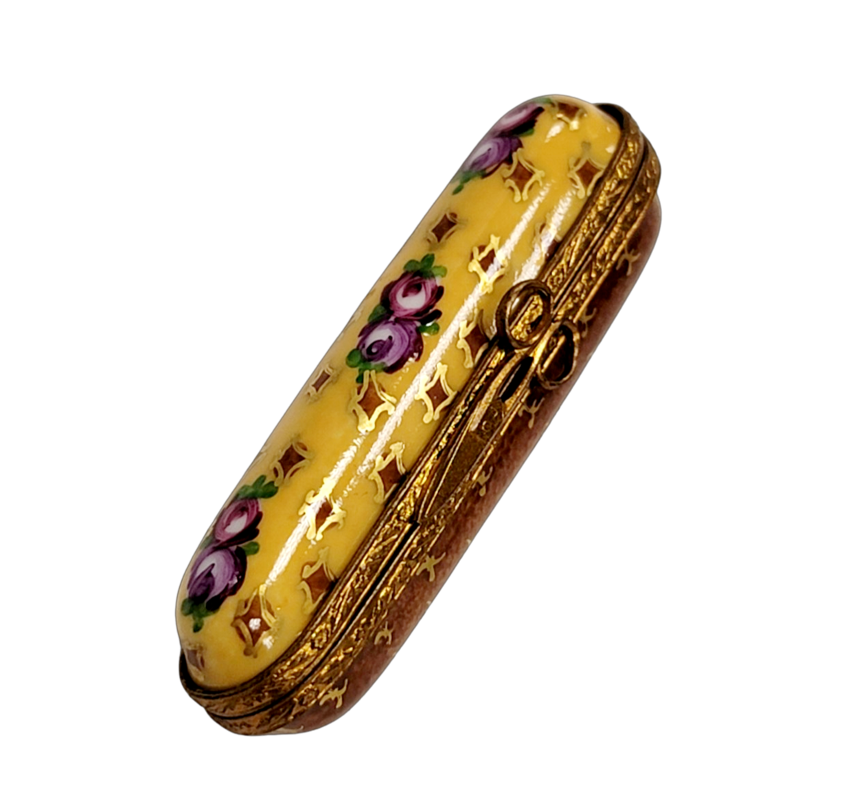 Yellow Roses Porcelain Treasure Porcelain Limoges Traditional Home French Trinket Box