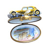 Yellow Taxi Collectible Limoges Box Porcelain Limoges vehicle French Trinket Box