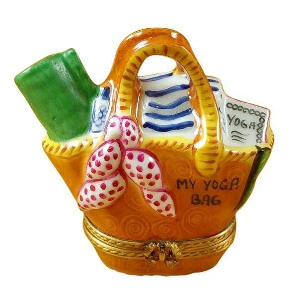 Yoga Bag limoges box Porcelain Limoges sports bag limoges box French Trinket Box