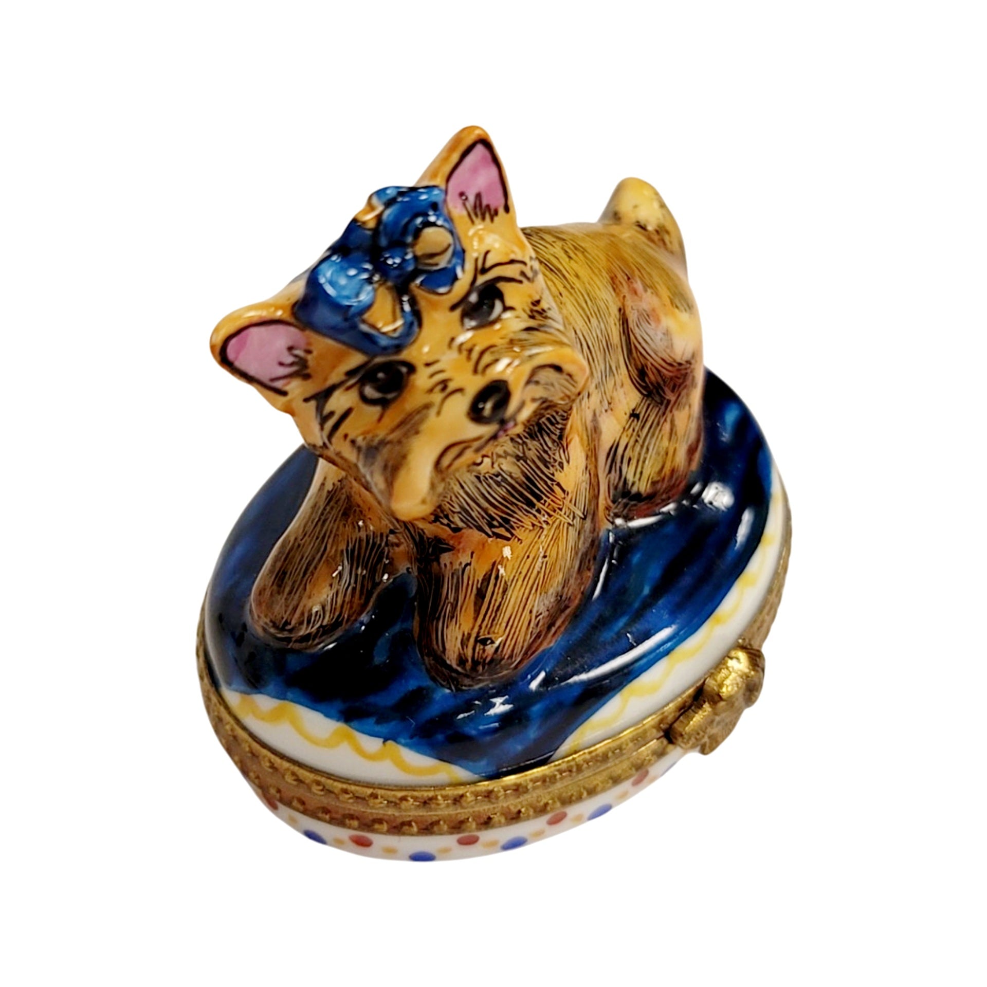 Yorkshire Terrier Limoges Box Porcelain Limoges dog French Trinket Box