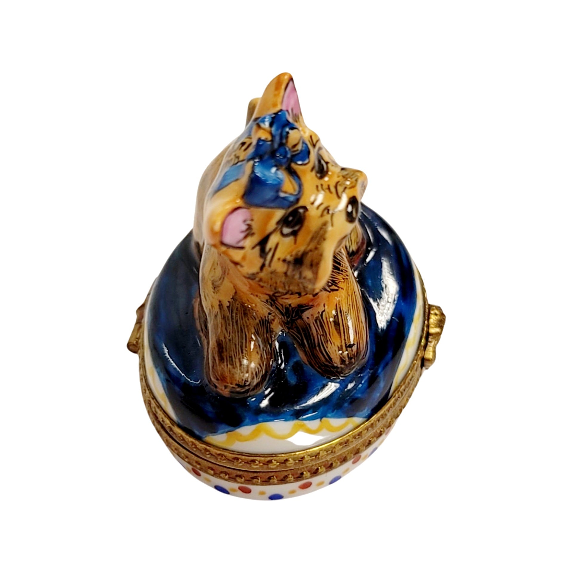 Yorkshire Terrier Limoges Box Porcelain Limoges dog French Trinket Box