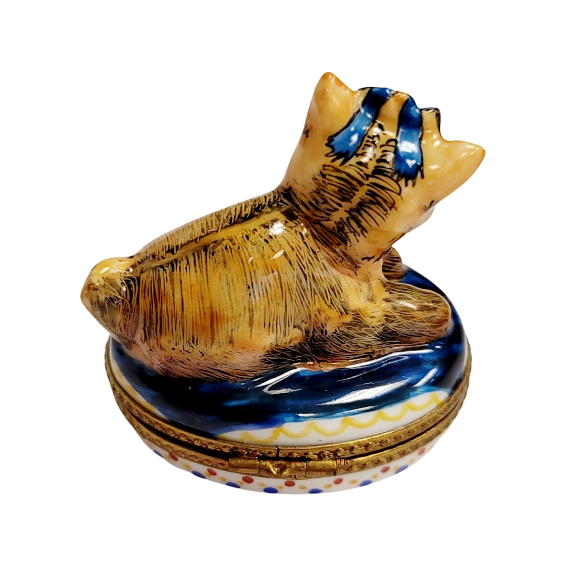 Yorkshire Terrier Limoges Box Porcelain Limoges dog French Trinket Box