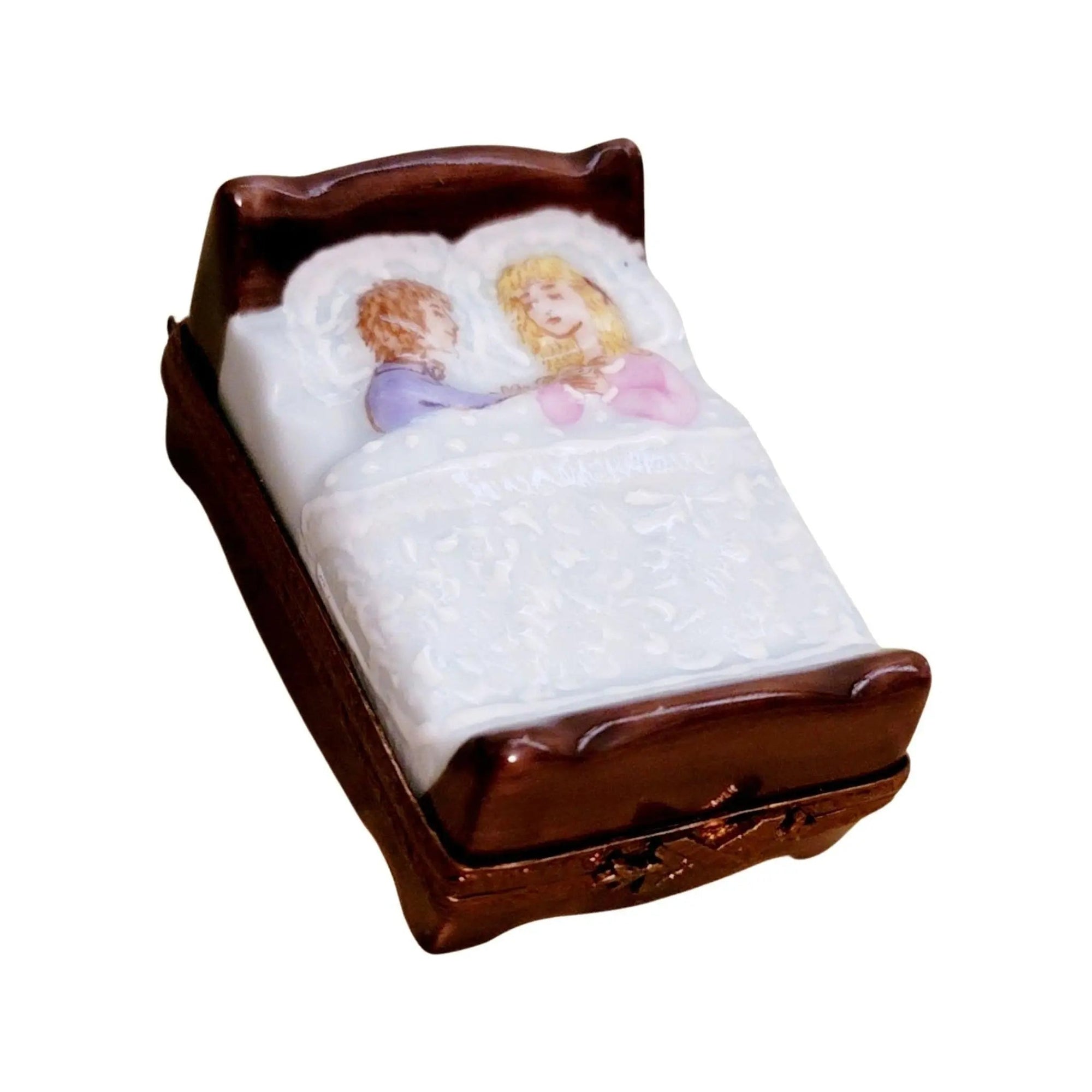 Young Lovers Porcelain Figurine Porcelain Limoges furniture love French Trinket Box