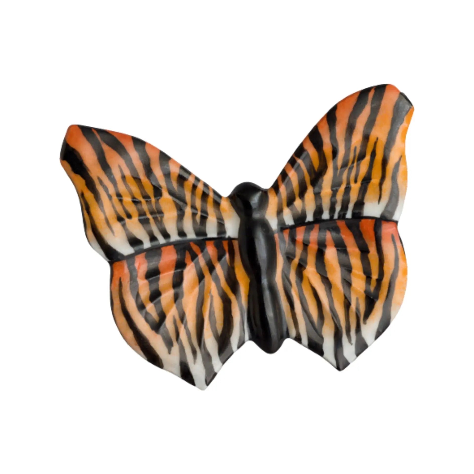 Zebra Butterfly Porcelain Limoges Butterfly French Trinket Box