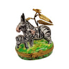 Zebra and Baby Jungle Treasure Porcelain Limoges wild animals French Trinket Box