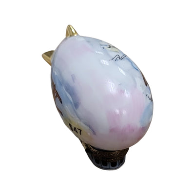 Zeppelin Balloon Limoges Box Porcelain Figurine-vehicle travel-CH3S204