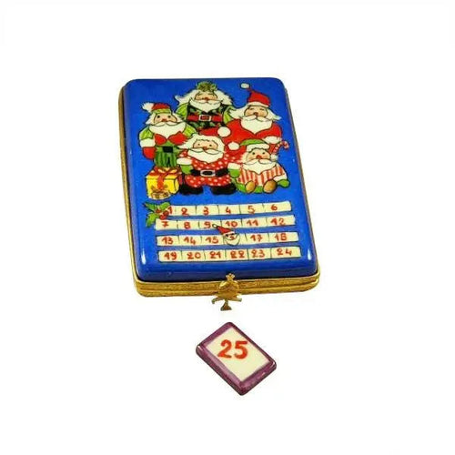 Advent Calendar Porcelain Limoges xmas theme christian French Trinket Box