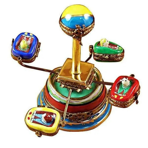 Amusement Ride Porcelain Limoges Carnival French Trinket Box