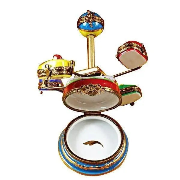 Amusement Ride Porcelain Limoges Carnival French Trinket Box