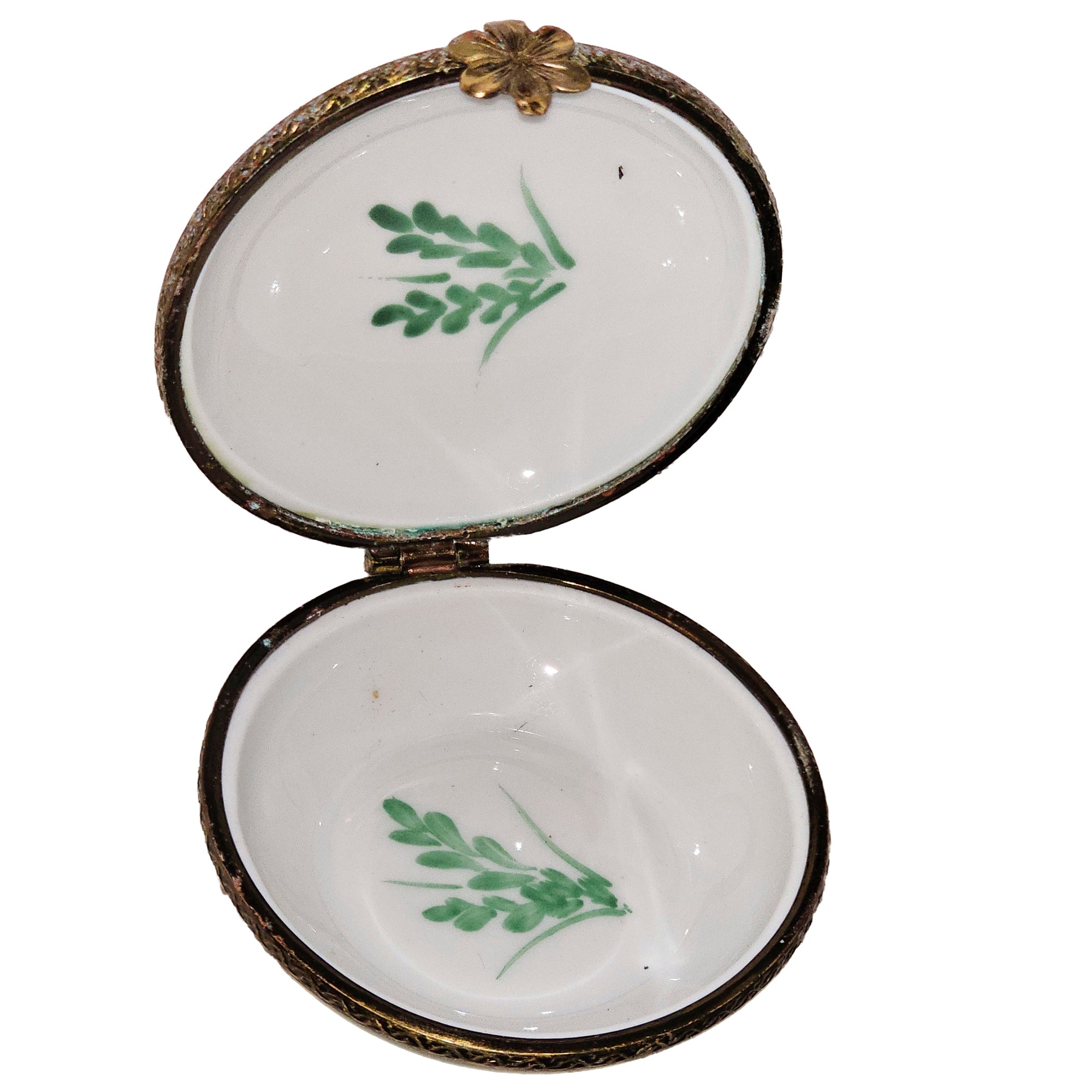 Anniversary Floral Keepsake Box Porcelain Limoges anniversary wedding French Trinket Box