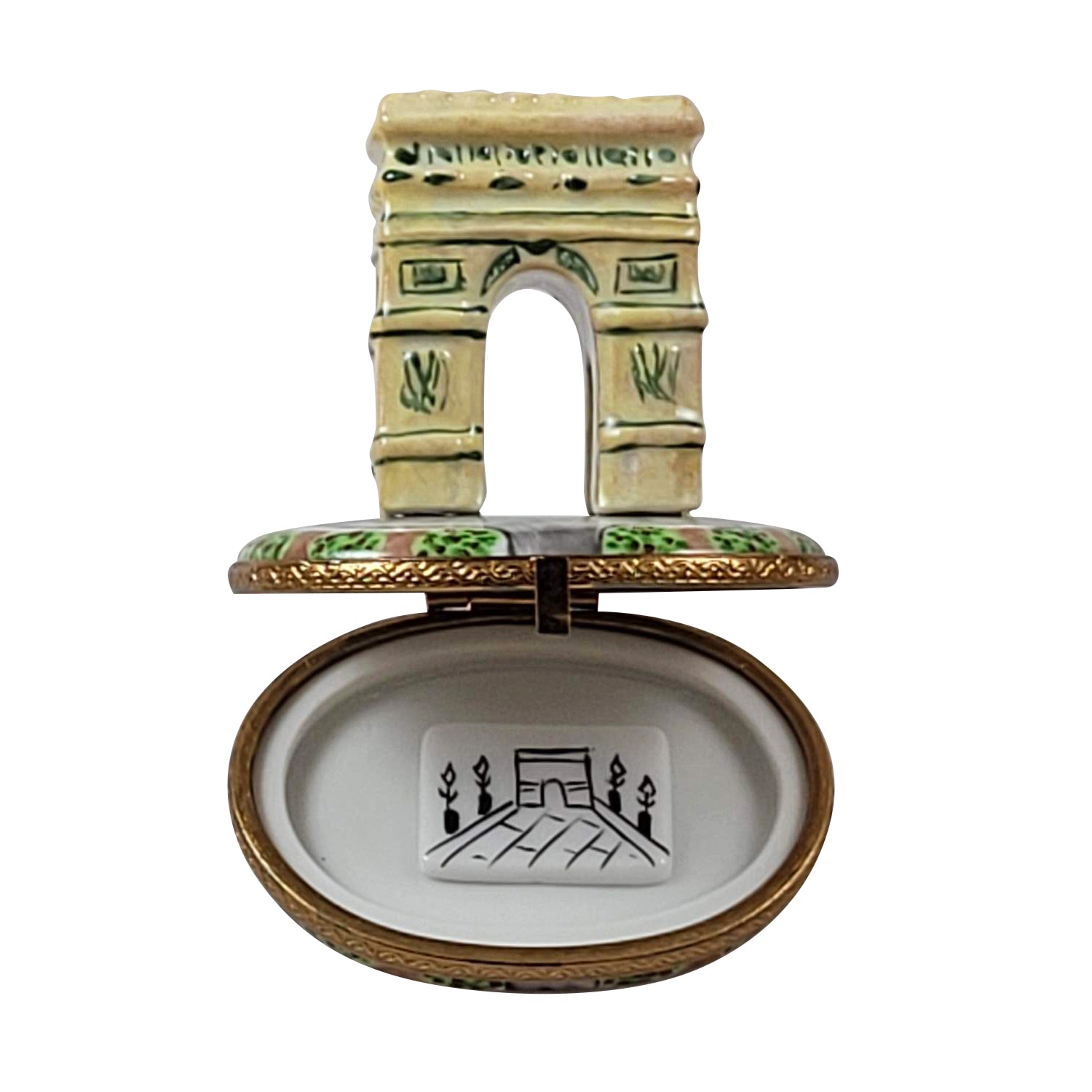 Arc De Triomphe Porcelain Limoges France monument paris French Trinket Box