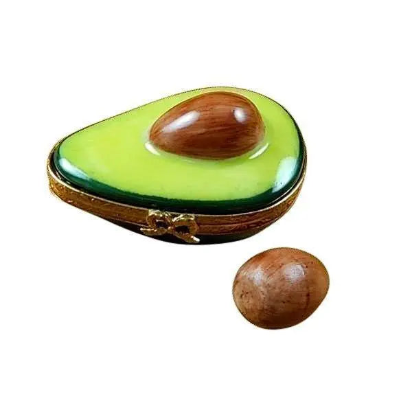 Avocado Half with Removable Pit Porcelain Limoges Vegetable Limoges Boxes fruits French Trinket Box