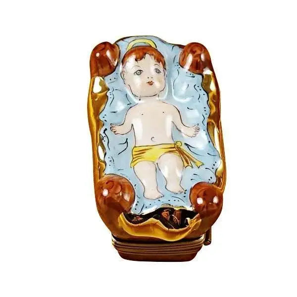 Baby Jesus Porcelain Limoges nativity baby christian French Trinket Box