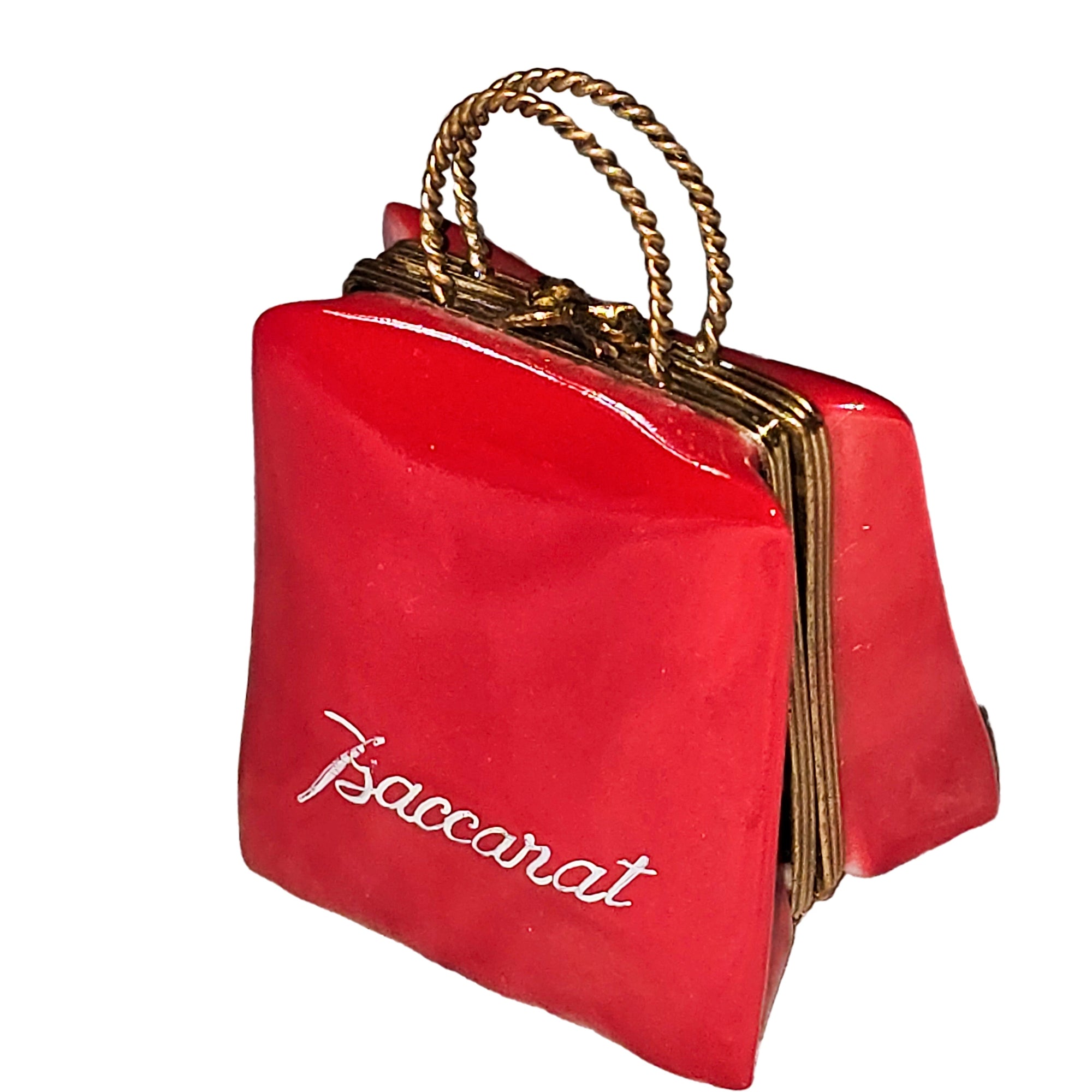 Baccarat Luxury Shopping Bag Porcelain Limoges purse Bag French Trinket Box