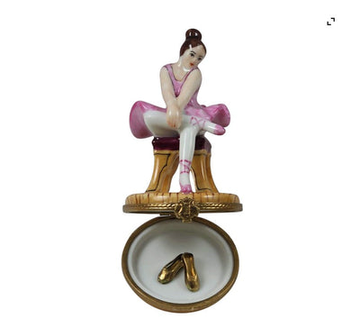 Ballerina Pink Dress Brown Hair