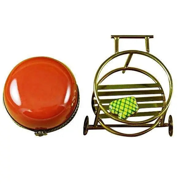 Bar-B-Que Grill Porcelain Limoges Food Home French Trinket Box