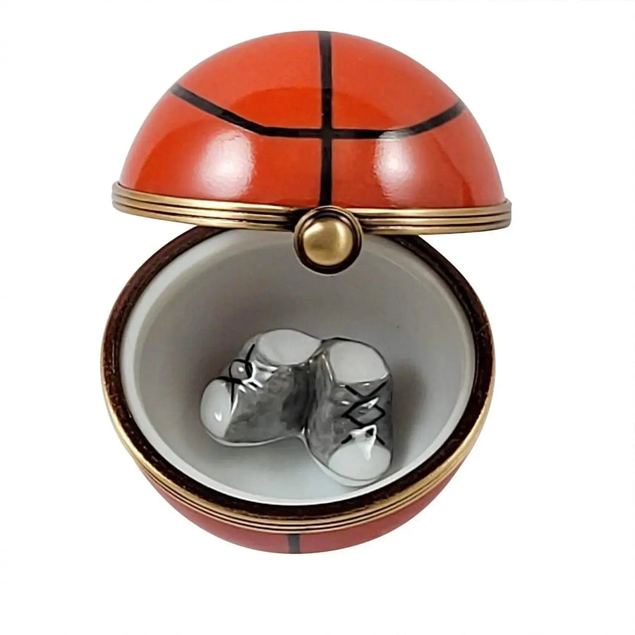 Basketball for Collectors Limoges box, hand-painted porcelain made in France