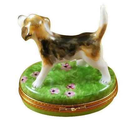 Beagle Dog Porcelain Limoges dog limoges boxes French Trinket Box