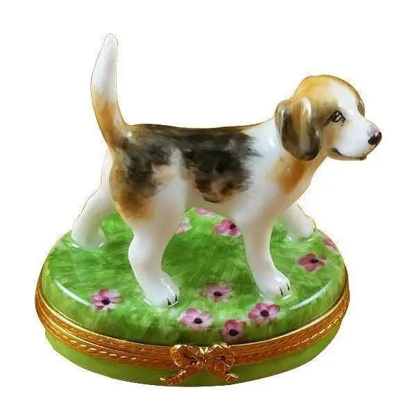 Beagle Dog Porcelain Limoges dog limoges boxes French Trinket Box